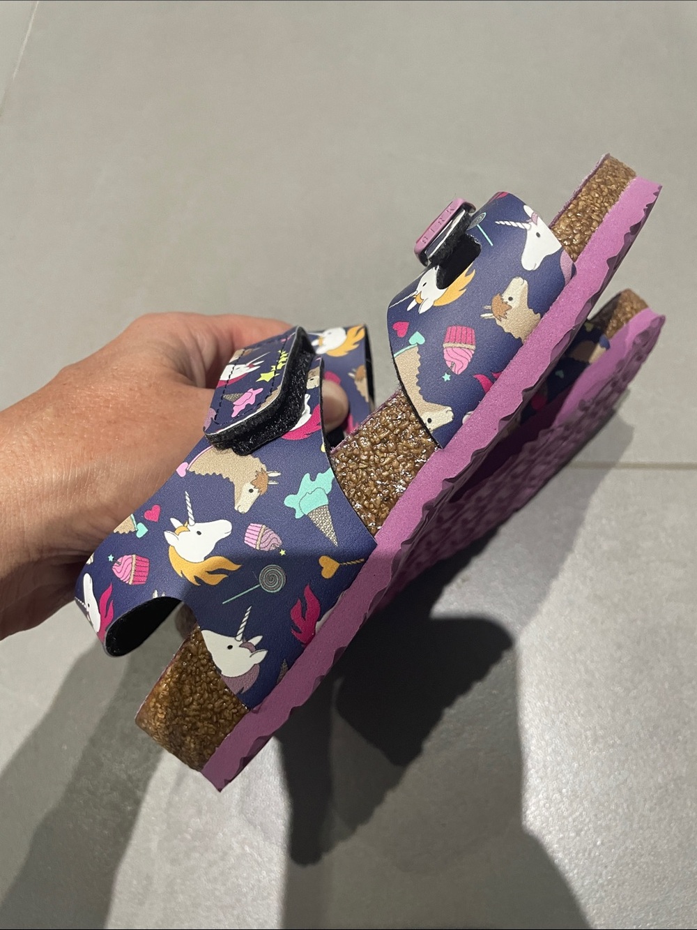 NWOB Birkenstock Colorado Seafoam Multicolor Unicorn Print kids Sandal - Picture 5 of 7